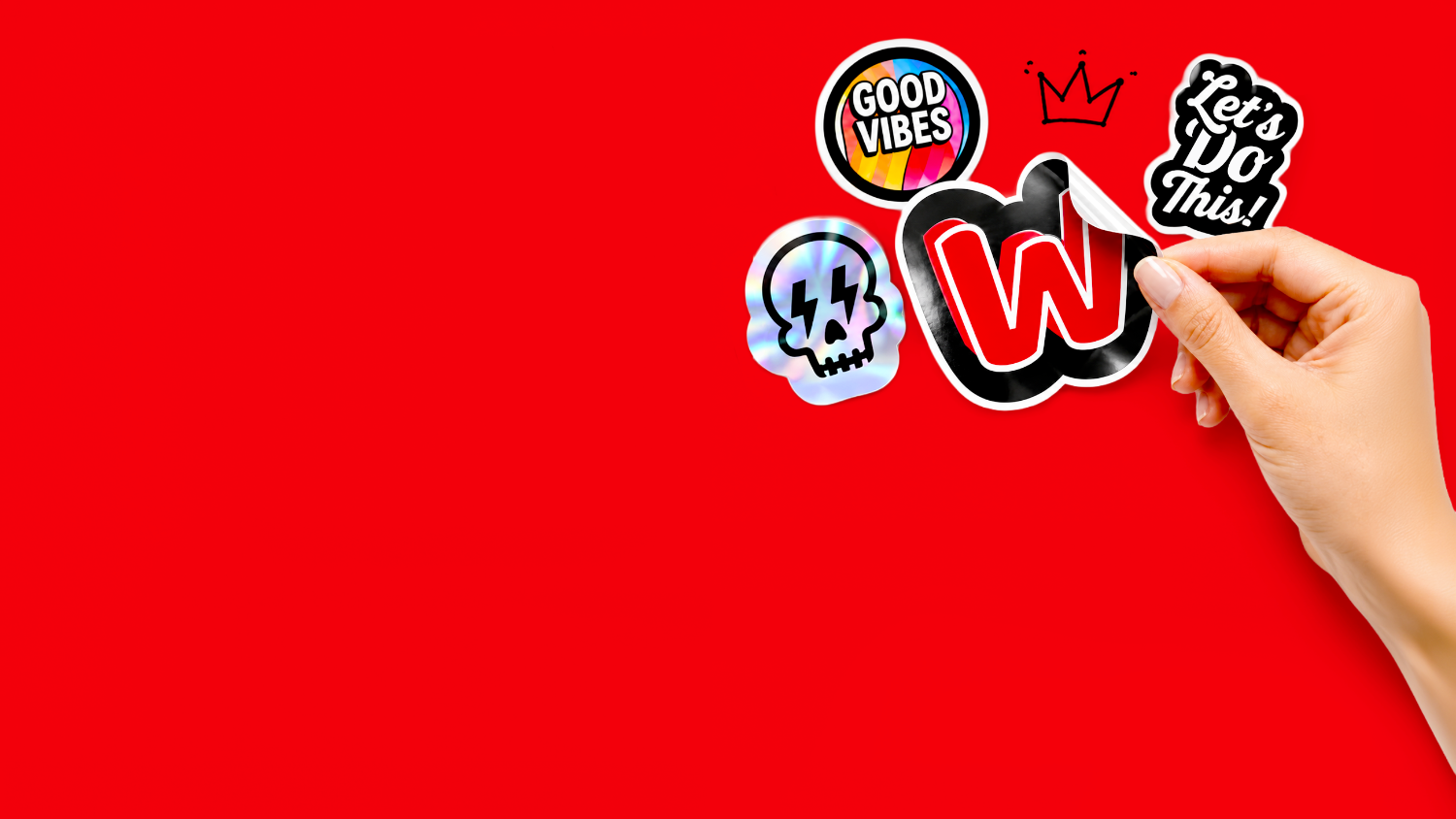 Sticker WowSticker applicato a mano